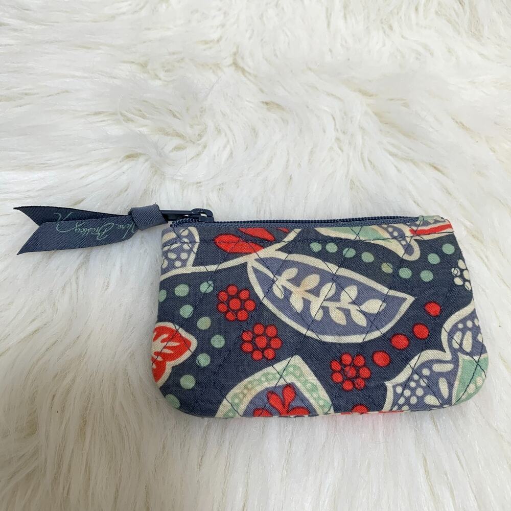 VERA BRADLEY Quilted Cotton NOMADIC FLORAL Small Zip Coin Purse - Picture 5 of 9